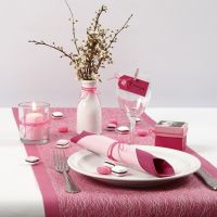 Pink, rose and white Table Decorations