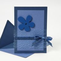 A blue Greeting Card with Materials from the Happy Moments Series