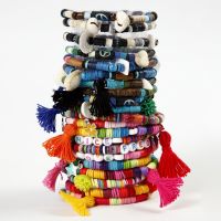 A Bracelet made from Katsuki Beads and Tassels