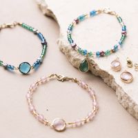 A Bracelet from Freshwater Pearls, Glass Beads and a Cabochon Jewellery Pendant