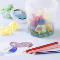 Upcycling – mini aquarium in plastic bucket