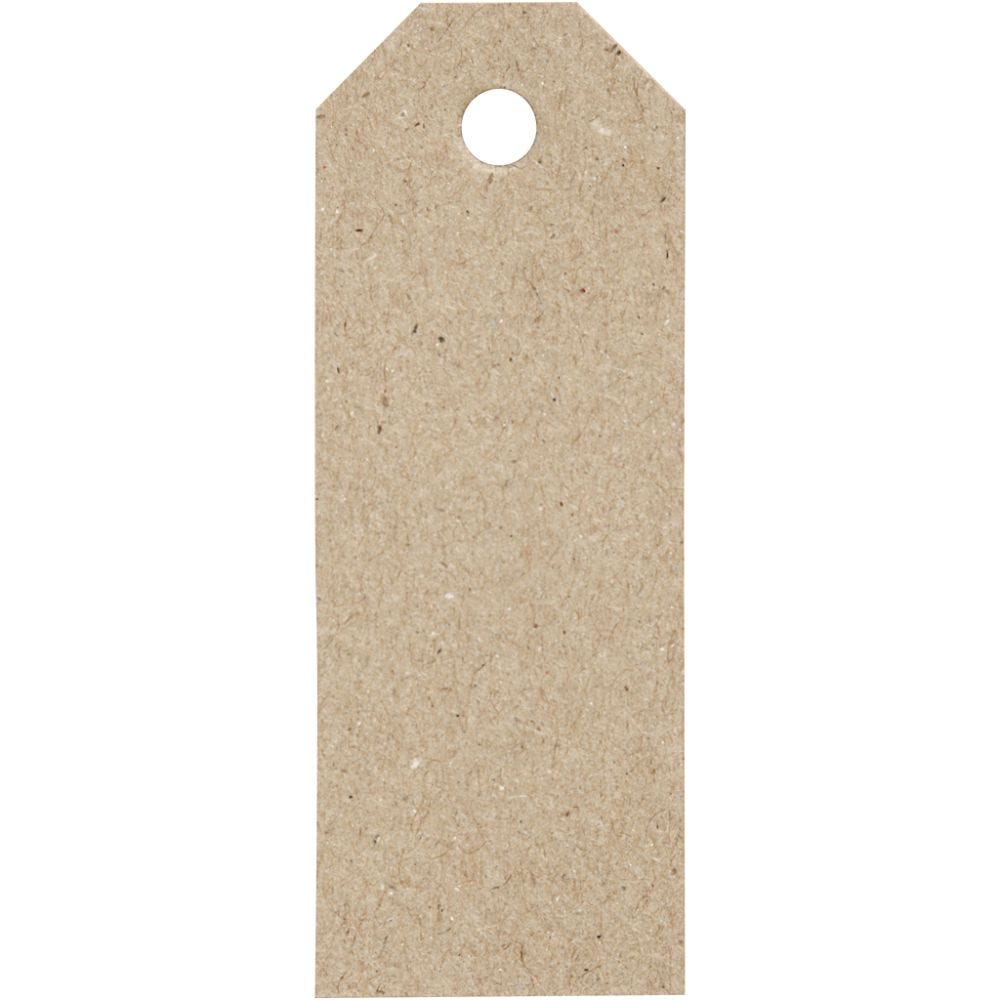 Manila tags, size 3x8 cm, 220 g, natural, 20 pc/ 1 pack