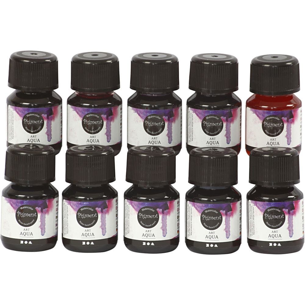Liquid WaterColour, assorted colours, 10x30 ml/ 1 pack