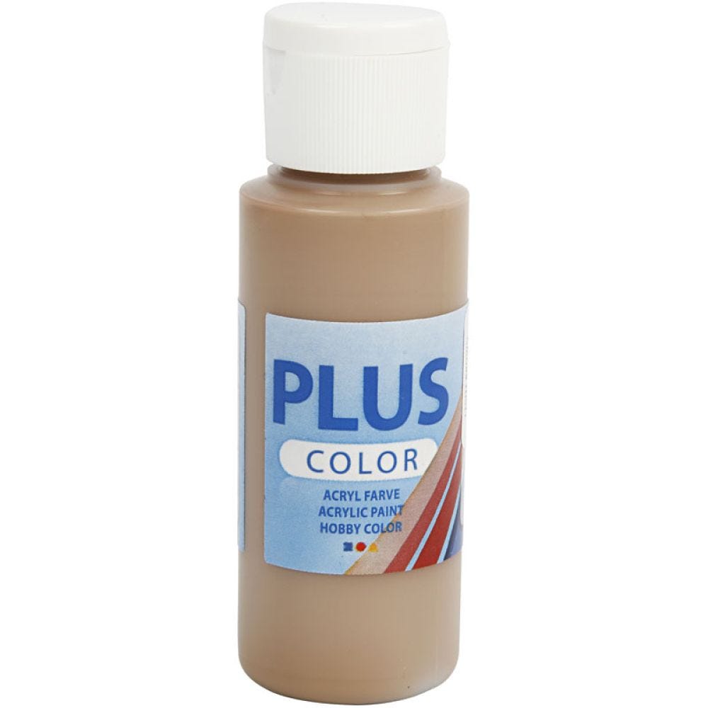 Plus Color Craft Paint, light brown, 60 ml/ 1 bottle