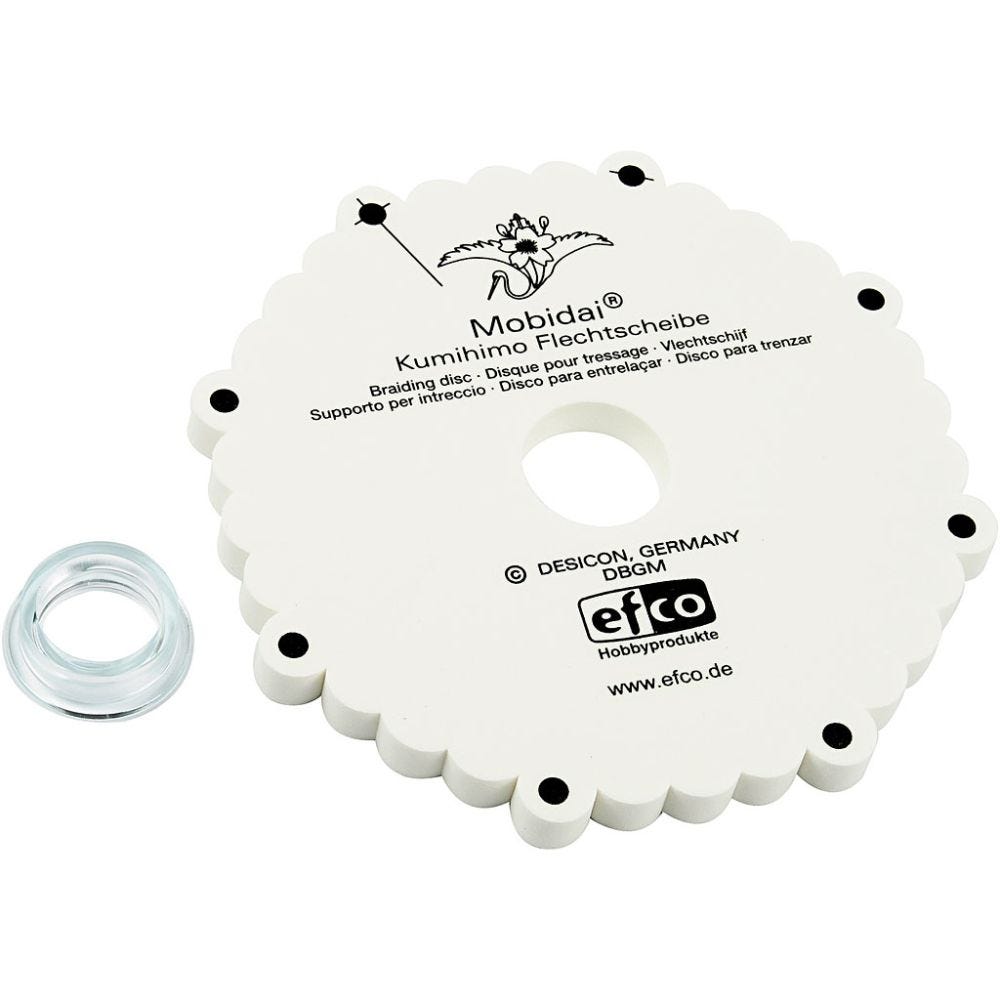 Kumihimo Braiding Disc, D 16 cm, thickness 1 cm, 1 pc