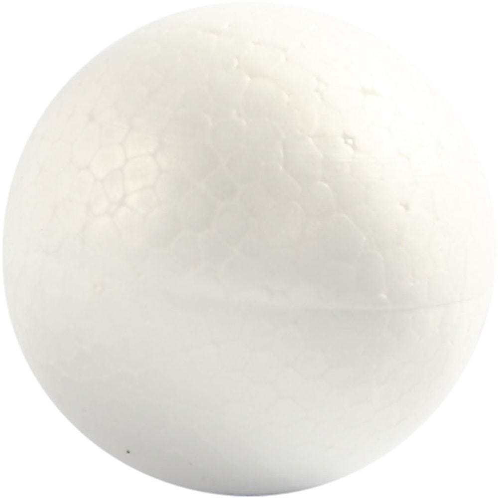 Polystyrene Balls, D 5 cm, white, 5 pc/ 1 pack