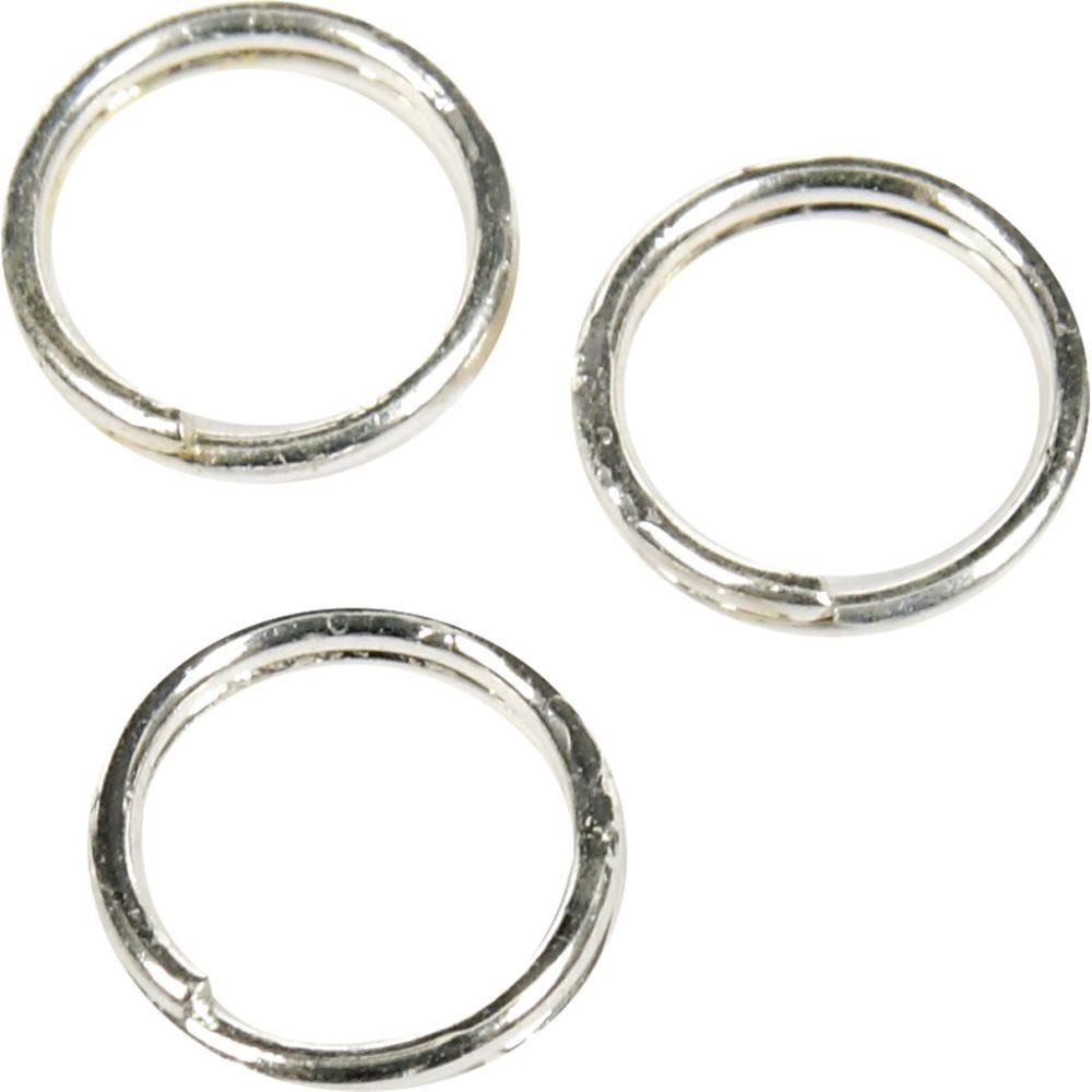 Split Ring, D 5 mm, silver-plated, 30 pc/ 1 pack