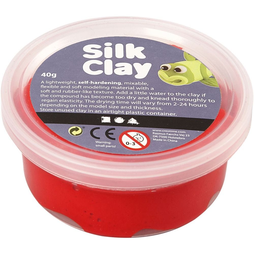 Silk Clay®, red, 40 g/ 1 tub