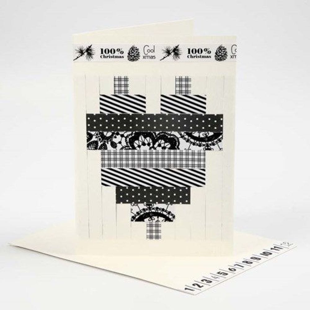 A Greeting Card with a woven Design from Vivi Gade Design Paper