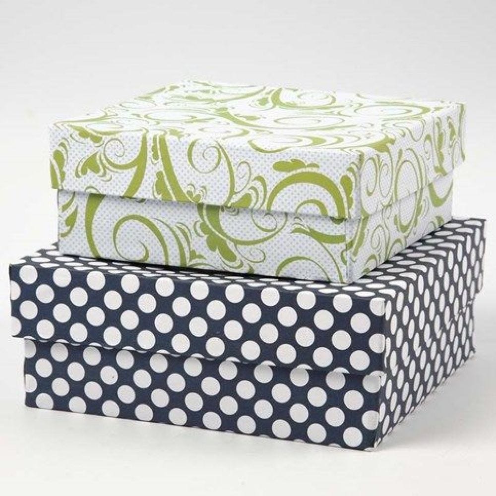 Boxes covered with Design Paper (the London series)