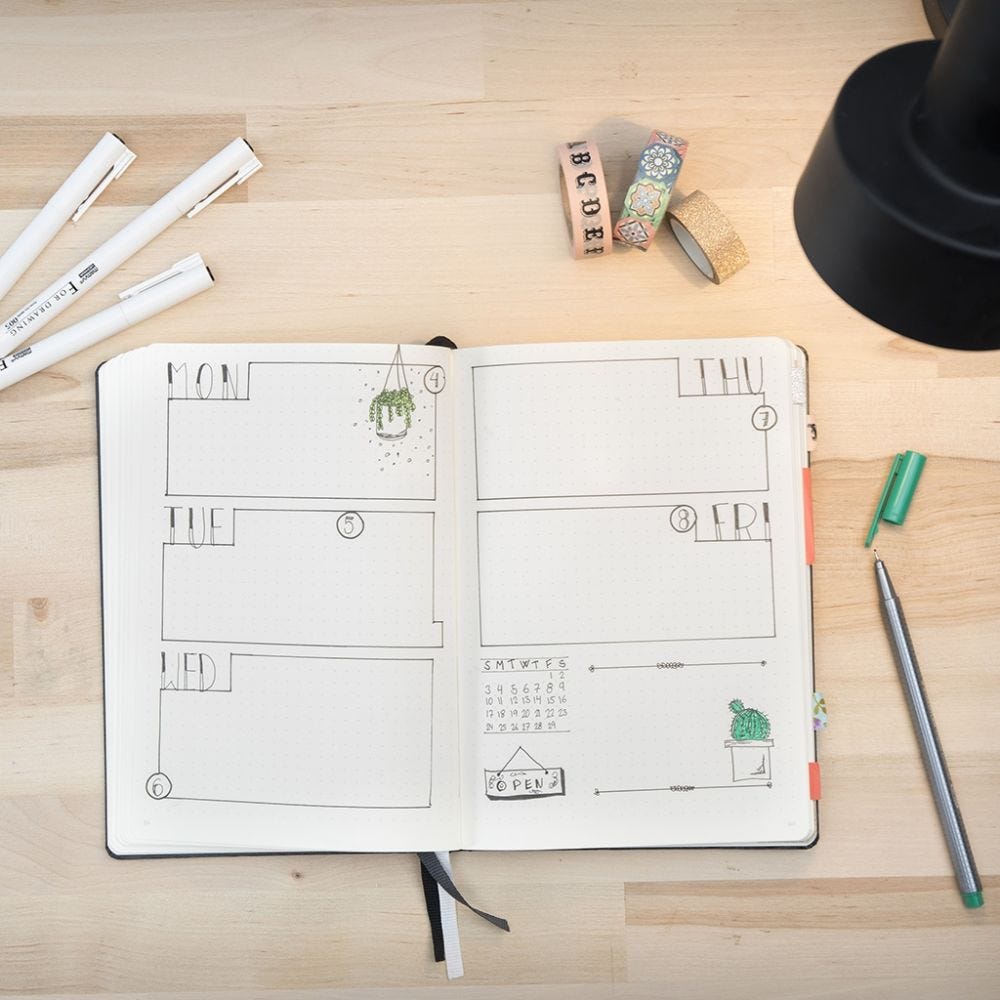 A Bullet Journal used as a Diary