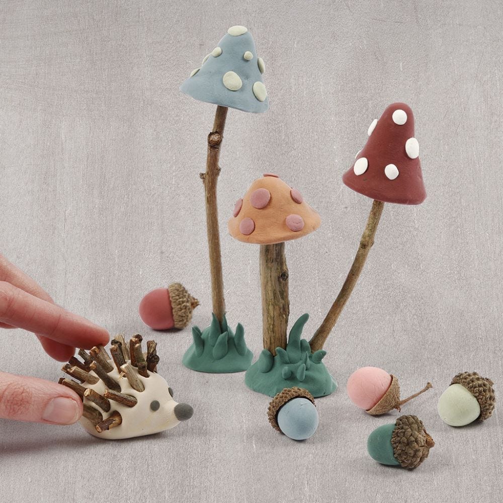 A forest floor from Silk Clay and natural materials