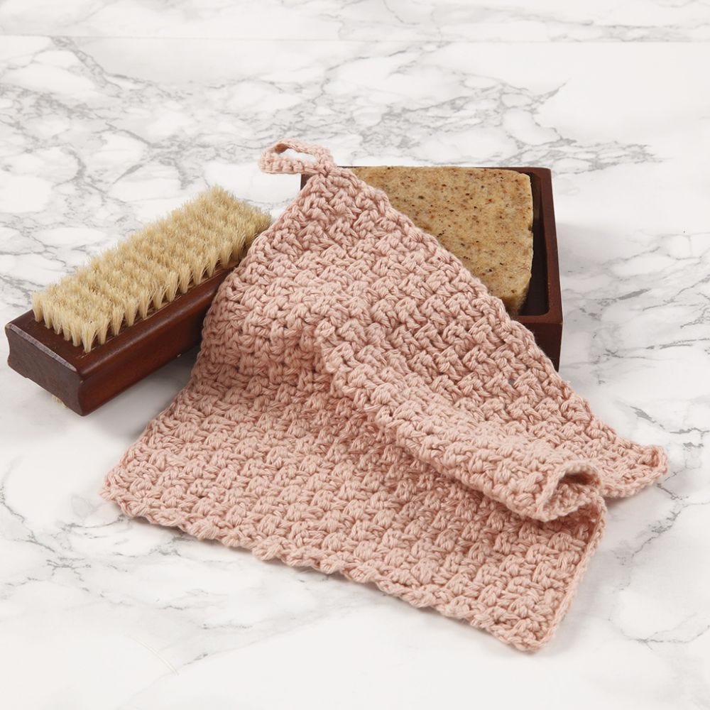 A crocheted flannel using the basket weave crochet pattern