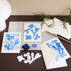 Ink Pad, H: 2 cm, size 3,5x3,5 cm, blue, sky blue, purple, violet, 4 pc/ 1 pack