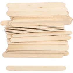 Ice lolly sticks, L: 11,5 cm, W: 10 mm, natural, 30 pc/ 1 pack