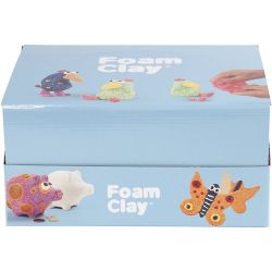 Foam Clay&reg;, glitter colours, metallic colours, 12 set/ 1 pack