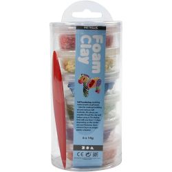 Foam Clay&reg;, metallic, bold colours, 6x14 g/ 1 pack