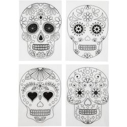 Shrink plastic sheets with motifs