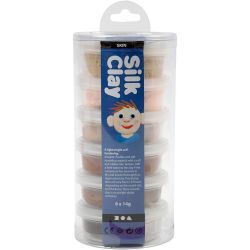 Silk Clay&reg;, skin colours, 6x14 g/ 1 pack