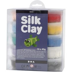 Silk Clay&reg;, Basic 1, assorted colours, 10x40 g/ 1 pack