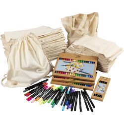 Group Craft Kit Shoe and Tote Bags with Markers