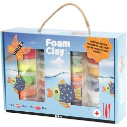 Foam Clay&reg; Gift Box, assorted colours, 1 set