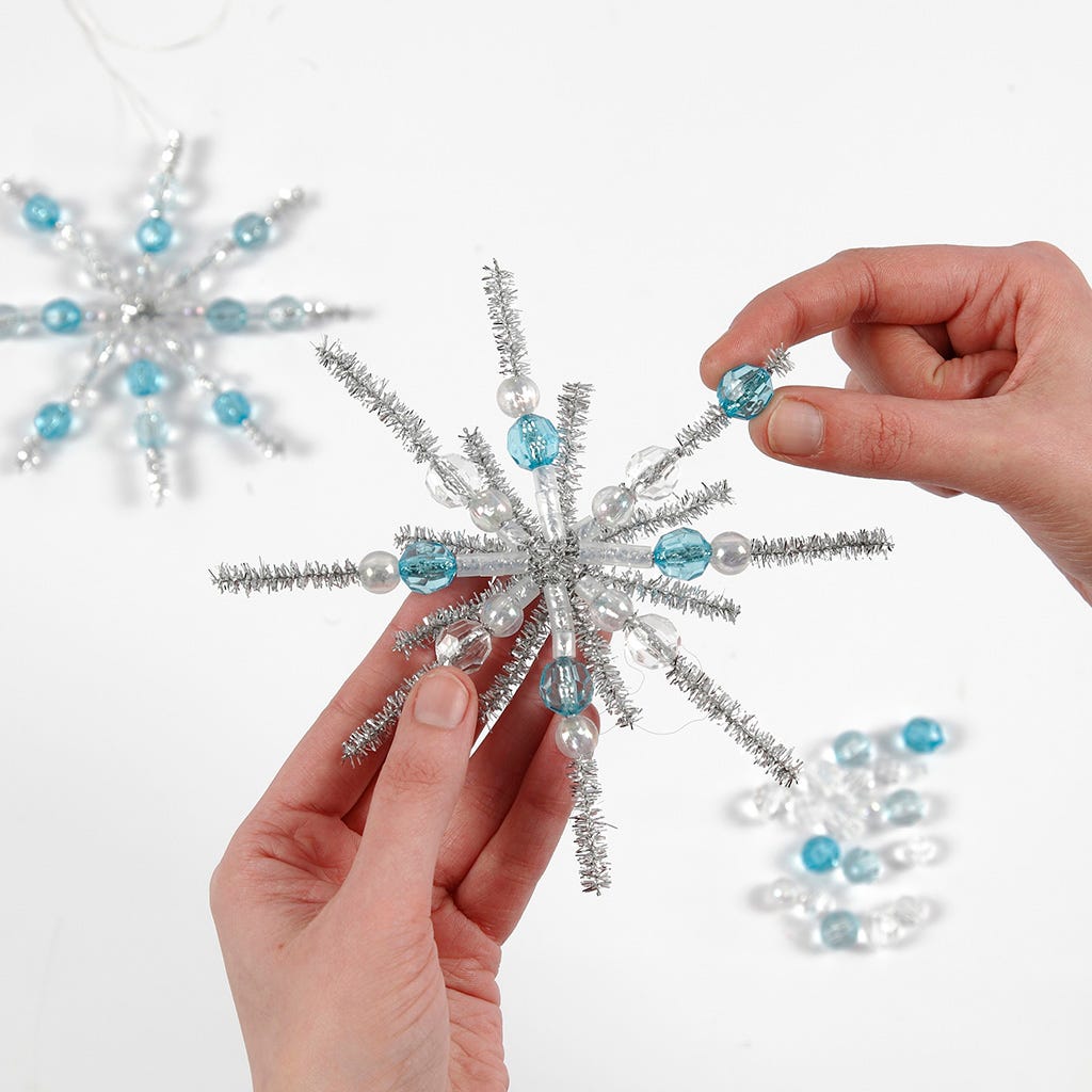 Pipe Cleaners and Melted Beads Spring Ornaments